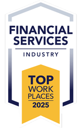 Top Workplaces 2025 — Financial Services Industry award