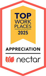 Top Workplaces 2025 — Employee Appreciation award by Nectar